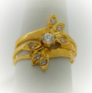 Anillo de compromiso de oro Mariposa